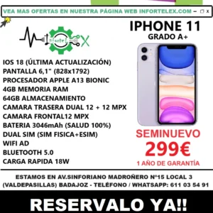 Oferta Iphone 11 128GB LILA Reacondicionado Grado A - Imagen 5