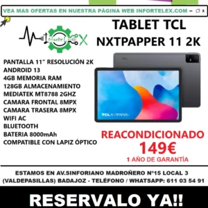 Oferta Tablet TCL NXTPAPPER 11 Pulgadas 2K 4GB 128GB Reacondicionada - Imagen 10