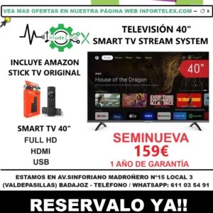 Oferta Television Smart TV Stream System 40 Pulgadas Reacondicionada - Imagen 3