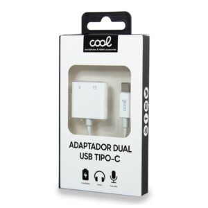 Adaptador Dual USB TIPO-C (Auriculares + Carga) Digital COOL - Imagen 3