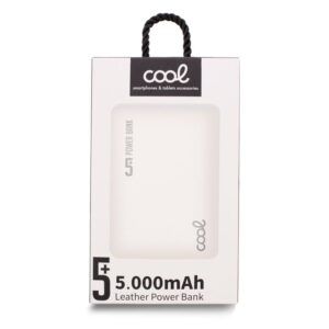 Bateria Externa Power Bank 5000 mAh COOL Leather Blanco - Imagen 3