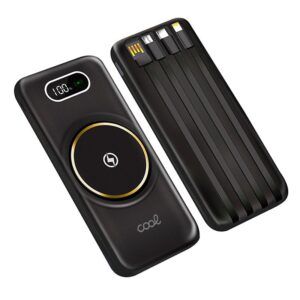 Batería Externa Universal Power Bank 10.000 mAh + Qi Carga Inalámbrica (4 conexiones) Negro - Imagen 3
