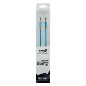 Cable Jack 3.5 mm a Jack 3.5 mm COOL Audio-Audio Nylon Celeste (1m) - Imagen 3