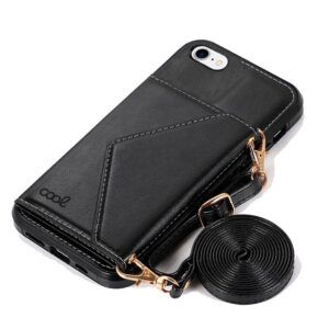 Carcasa COOL para iPhone 7 / 8 / SE (2020) / SE (2022) Colgante Wallet Negro - Imagen 3