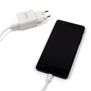 Cargador Red Conector Micro-usb Universal 3Amp (Carga Rápida) COOL Kit 2 en 1 Blanco - Imagen 3