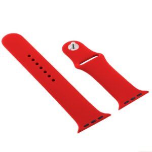 Correa COOL para Apple Watch Series 1 / 2 / 3 / 4 / 5 / 6 / 7 / 8 / 9 / SE (38 / 40 / 41 mm) Goma Rojo - Imagen 3