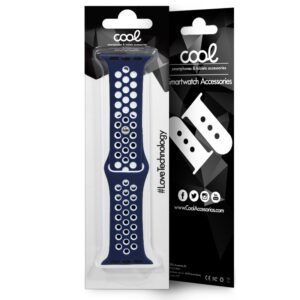 Correa COOL para Apple Watch Series 1 / 2 / 3 / 4 / 5 / 6 / 7 / 8 / 9 / SE (38 / 40 / 41 mm) Sport Azul - Imagen 2