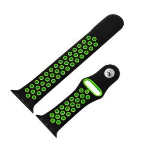 Correa COOL para Apple Watch Series 1 / 2 / 3 / 4 / 5 / 6 / 7 / 8 / 9 / SE (42 / 44 / 45 mm) Sport Negro - Imagen 3