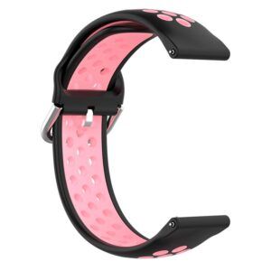 Correa Universal 20mm Amazfit Bip / GTS / Bip Lite / Huawei / Samsung / COOL Goma Negro-Rosa - Imagen 3