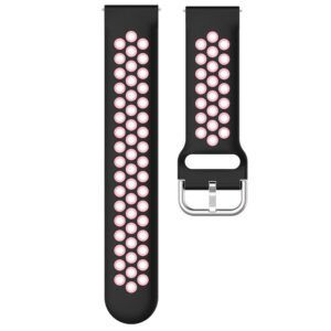 Correa Universal 20mm Amazfit Bip / GTS / Bip Lite / Huawei / Samsung / COOL Goma Negro-Rosa - Imagen 1
