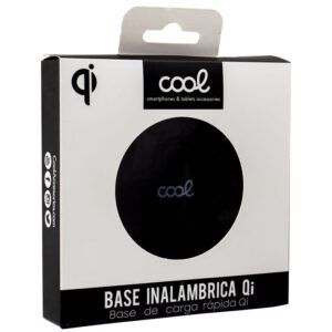 Dock Base Cargador Smartphones Inalámbrico Qi Universal COOL (Carga Rápida) Negro - Imagen 3