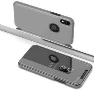 Funda COOL Flip Cover para iPhone XS Max Clear View Plata - Imagen 3