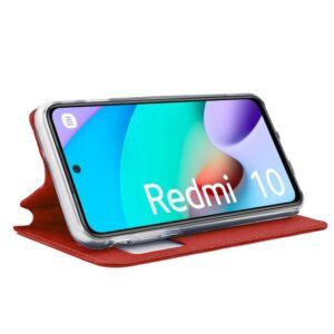 Funda COOL Flip Cover para Xiaomi Redmi 10 / Redmi 10 2022 Liso Rojo - Imagen 2