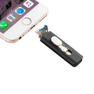 Pen Drive USB x64 GB COOL (3 En 1) Lightning / Tipo-C / USB Negro - Imagen 3