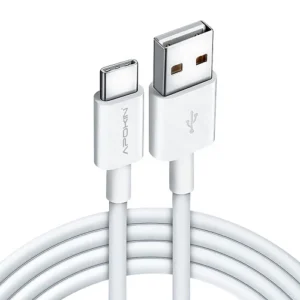 Cable de Datos y Carga Rapida 3.0A APOKIN USB 2.4 a Tipo C 1Metros - Blanco - Imagen 4