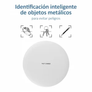 Cargador Inalambrico APOKIN qi 15W Carga Rapida - Blanco - Imagen 6