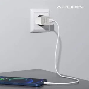 Cargador Rapido Entrada 18w 3.0 USB-A 3.1A Sin Cable APOKIN - Blanco - Imagen 5
