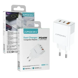 Cargador Red USB-A + 2 Q.C 3.0 40W 3.1A  APOKIN 72100 - Imagen 1