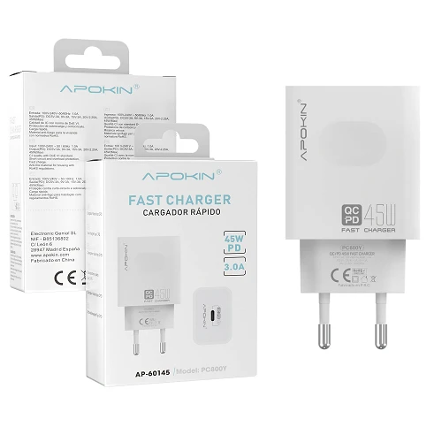 cargador-super-charger-45w-entrada-pdqc-amperaje-variable-sin-cable-apokin-blanco.webp