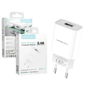 Charger Red USB-A 2.4 A without Cable APOKIN PC802 - White - Imagen 7