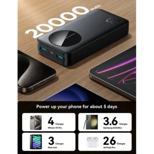 Joyroom Power Bank 20.000mAh JR-PBF14 2.4A LED Negro - Imagen 5
