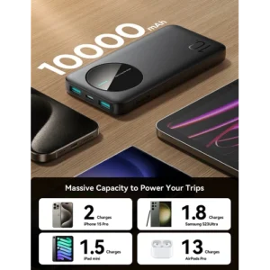 Joyroom Power Bank 22.5w 10.000mAh JR-PBF12 2.4A LED Negro - Imagen 4