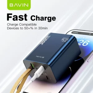 Power Bank 30000mha 4 Puertos Carga Rápida Bavin PC-1008s - Imagen 2