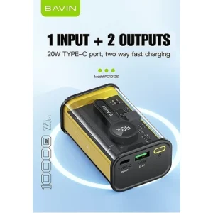 Power Bank All-1 Carga Rápida 10.000mha 22.5w Bavin PC1012S - Imagen 4