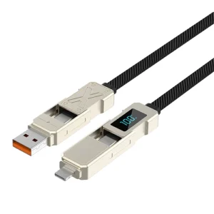 Wiwu Cable 4en1 Tipo-C/Lightning C039 100W Titan 1.5M Blanco - Imagen 3