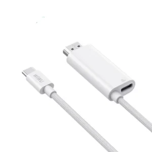 Wiwu Cable HDMI Tipo-C a HDMI  + USB de Carga Blanco 2M - Imagen 1